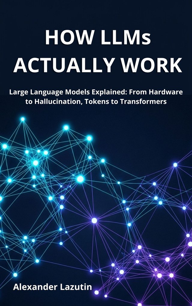 Book cover of How LLMs Actually Work by Alexander Lazutin: Large Language Models Explained, From Hardware to Hallucination, Tokens to Transformers